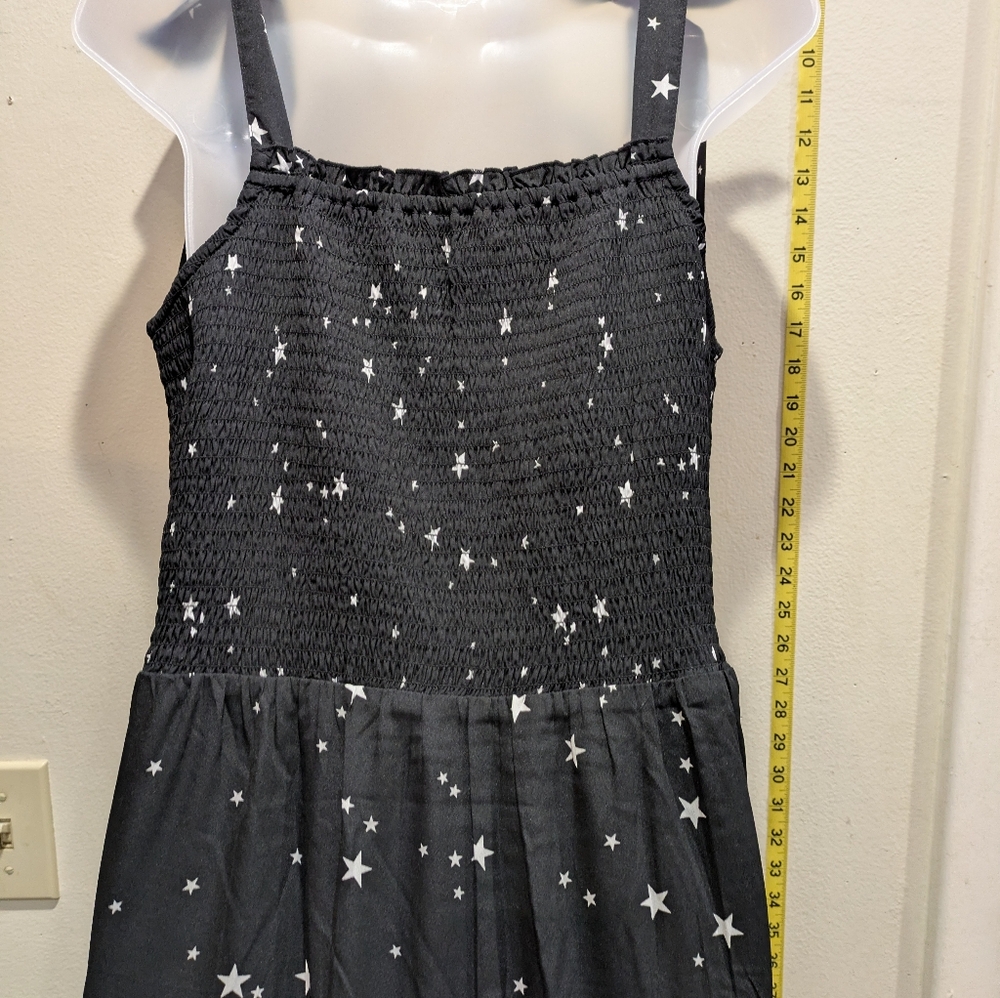Lacey Chabert Elegant Black Starry Maxi Dress Size Large - Picture 7 of 12